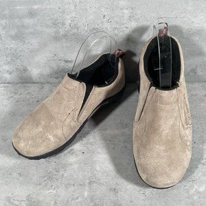Merrell‎ Jungle Moc Kids Boys Taupe Nubuck Leather Suede Slip On Shoes Size 4.5